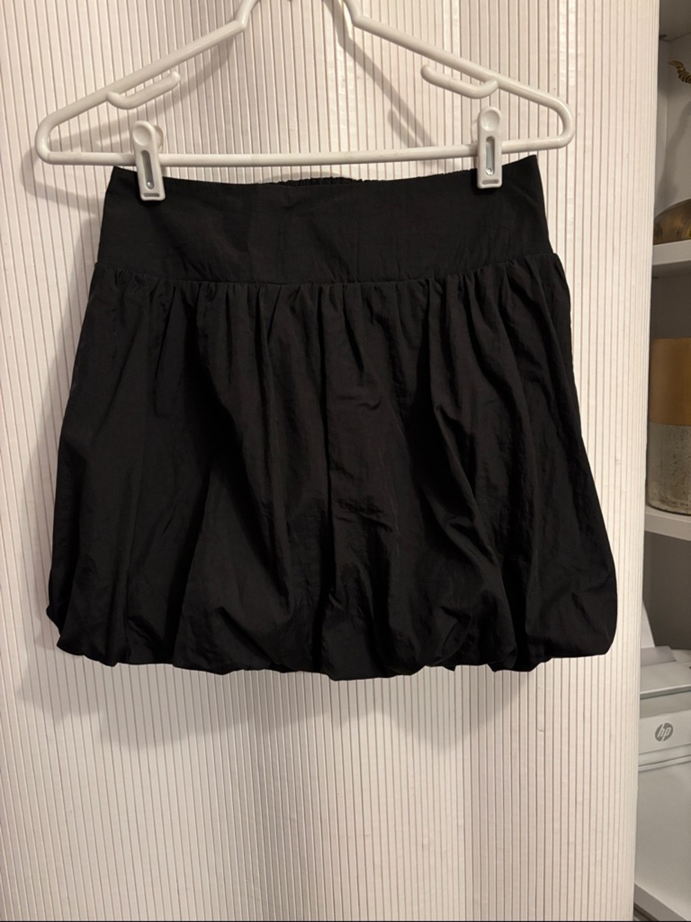 Black Bubble Hem Women's Skirt